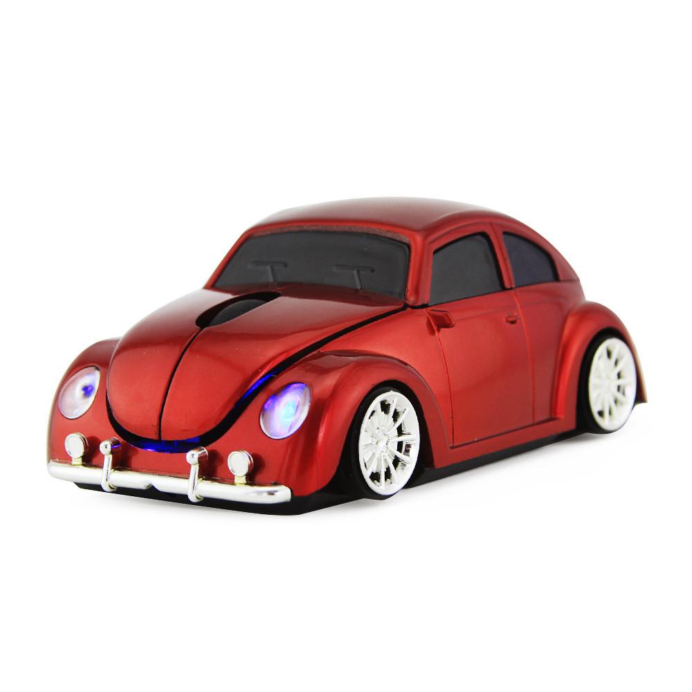 Chyi Không Dây Mini Hình Chuột Máy Tính Quang USB Tự Động Tính Mause 3D VW Cánh Cứng Xe Maus 2.4 GHz 1600 DPI LED Chuột Cho Laptop