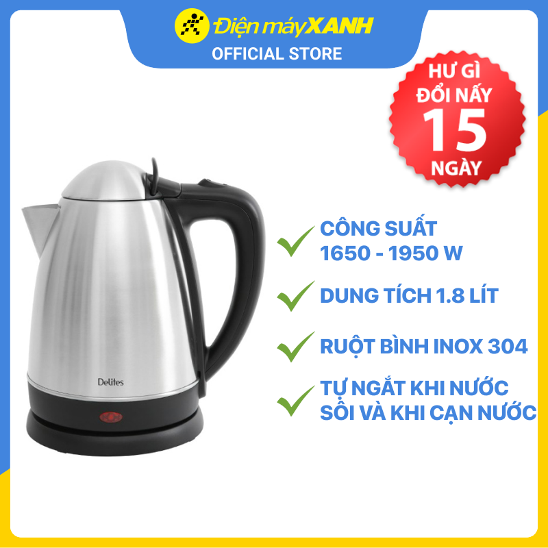 Bình siêu tốc Delites 1.8 lít ST18S04 - Hàng chính hãng