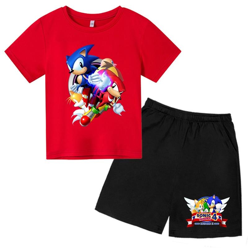 Áo Quần trẻ em sonic xanh đỏ siêu cool , King Cotton