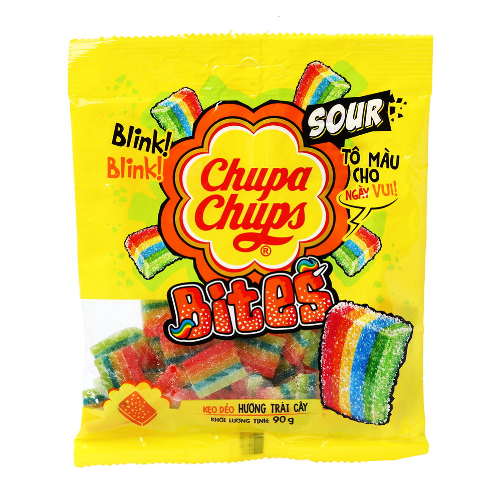 Kẹo Dẻo Chupa Chups Sour Bites Hương Trái Cây 90G