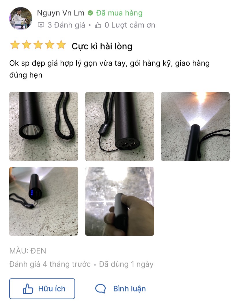 Đèn Pin Mini Siêu Sáng Kiêm Sạc Dự Phòng Khi Khẩn Cấp SCR03 - Chính Hãng dododios