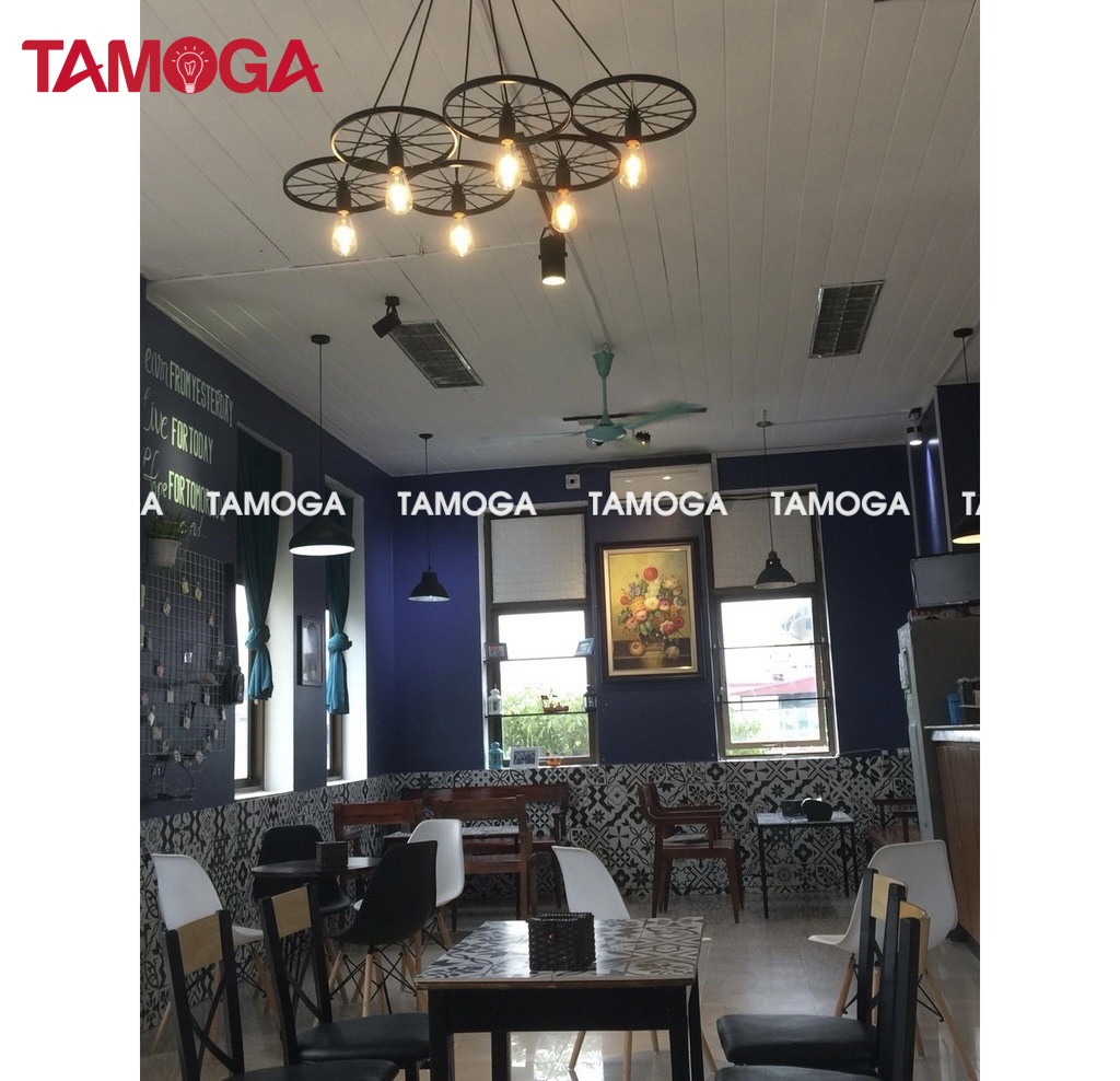 Bộ 06 đèn trang trí bánh xe, đèn thả TAMOGA AXLIC 7089/6 + Kèm bóng Edison