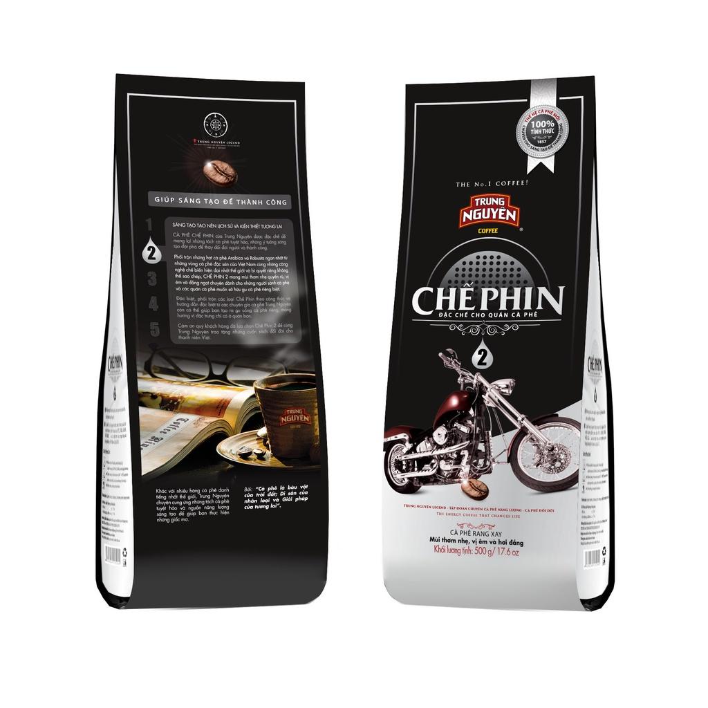 Cà phê Rang Xay Chế Phin 2 - Trung Nguyên Legend - 500gr - Robusta, Arabica