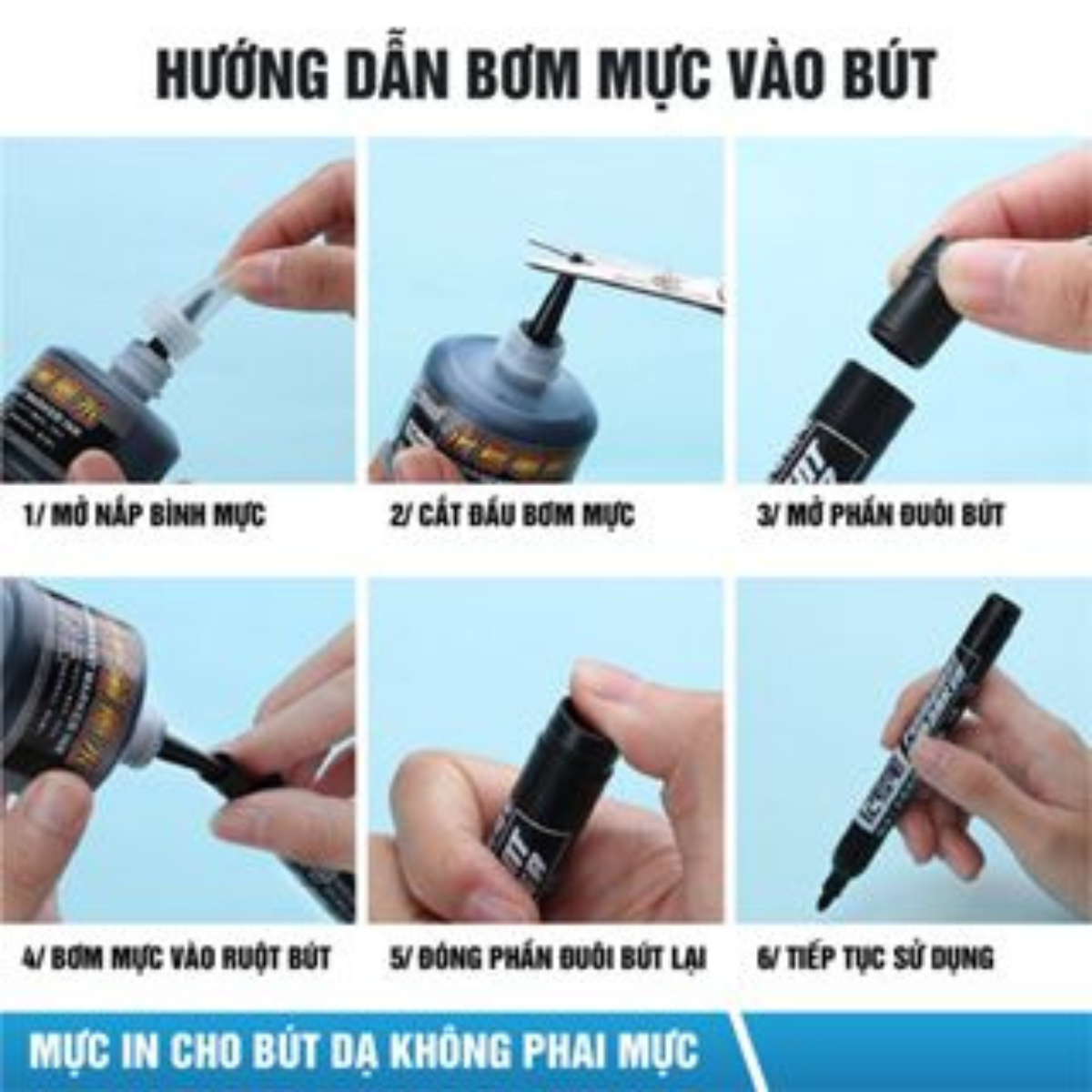 Bút lông màu không phai mực, viết trực tiếp lên bao hàng cho shop online