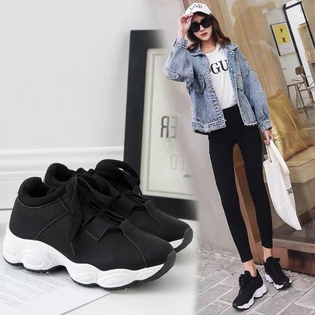 Giày thể thao sneaker nữ giày độn đế da lộn kute siêu xinh độn đế, tăng chiều cao