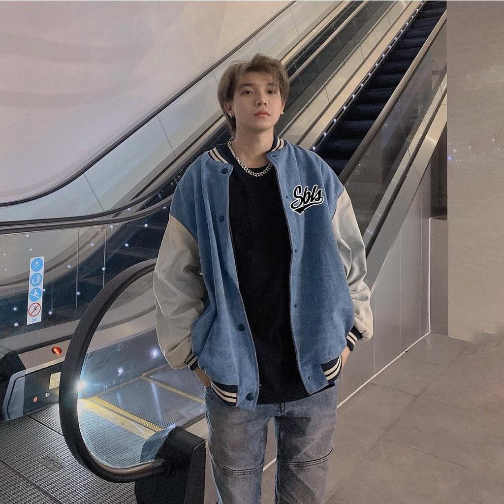 Áo Khoác Bomber Nhung Gân Tăm Thêu SYMBOLIC Form Rộng Unisex Nam Nữ Ulzzang Hot Trend