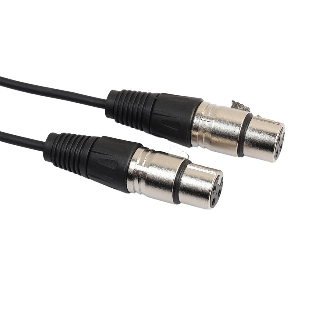 XLR Mic Audio Y Splitter Cable Mic Microphone Cord,3 Pin Male To 2 Female Splitter Adapter 0.3m