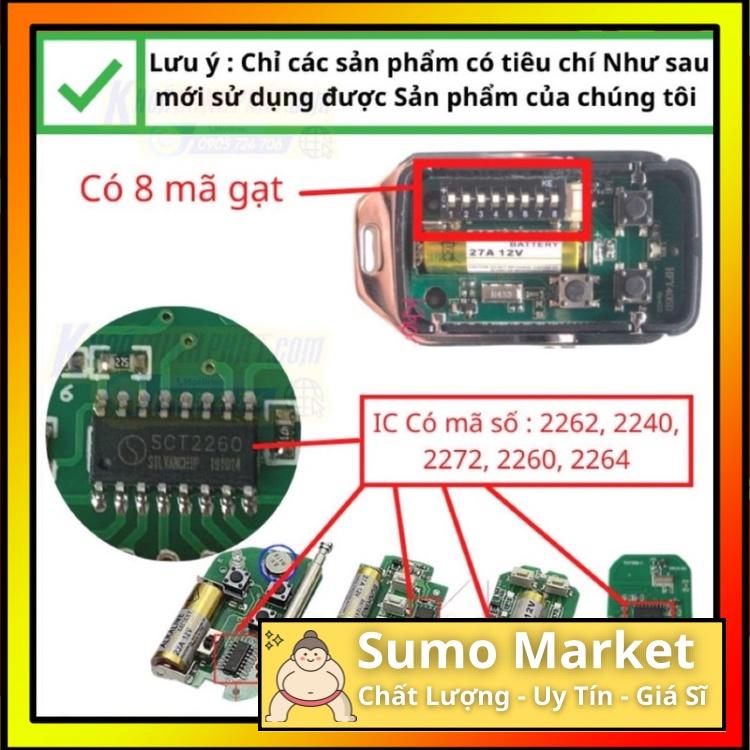 Remote Cửa Cuốn Học Lệnh tần Sóng 315/433/350/310mhz