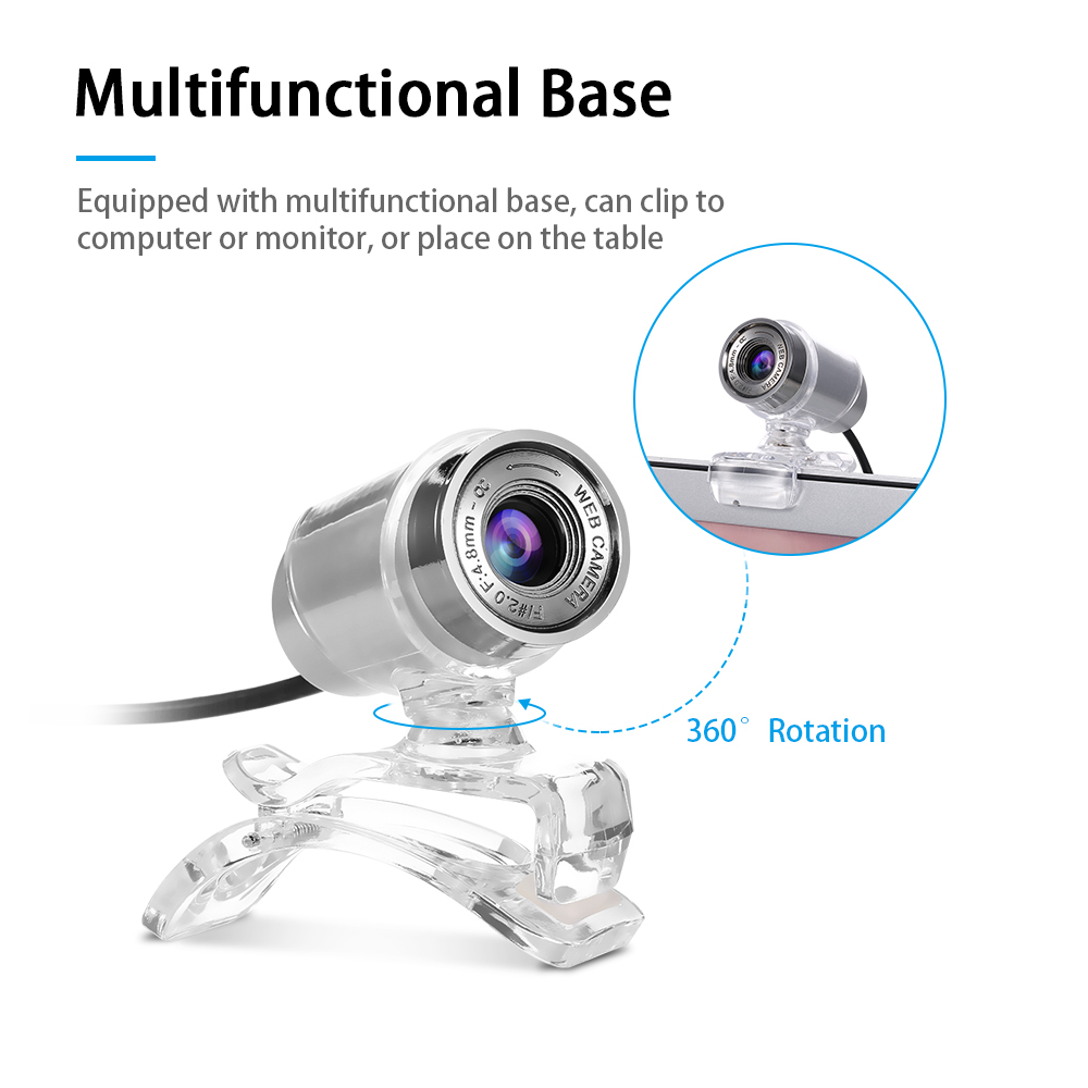 Webcam 480P USB Máy ảnh máy tính không có ổ đĩa với đầu cắm âm thanh 3,5 mm cho máy tính xách tay PC