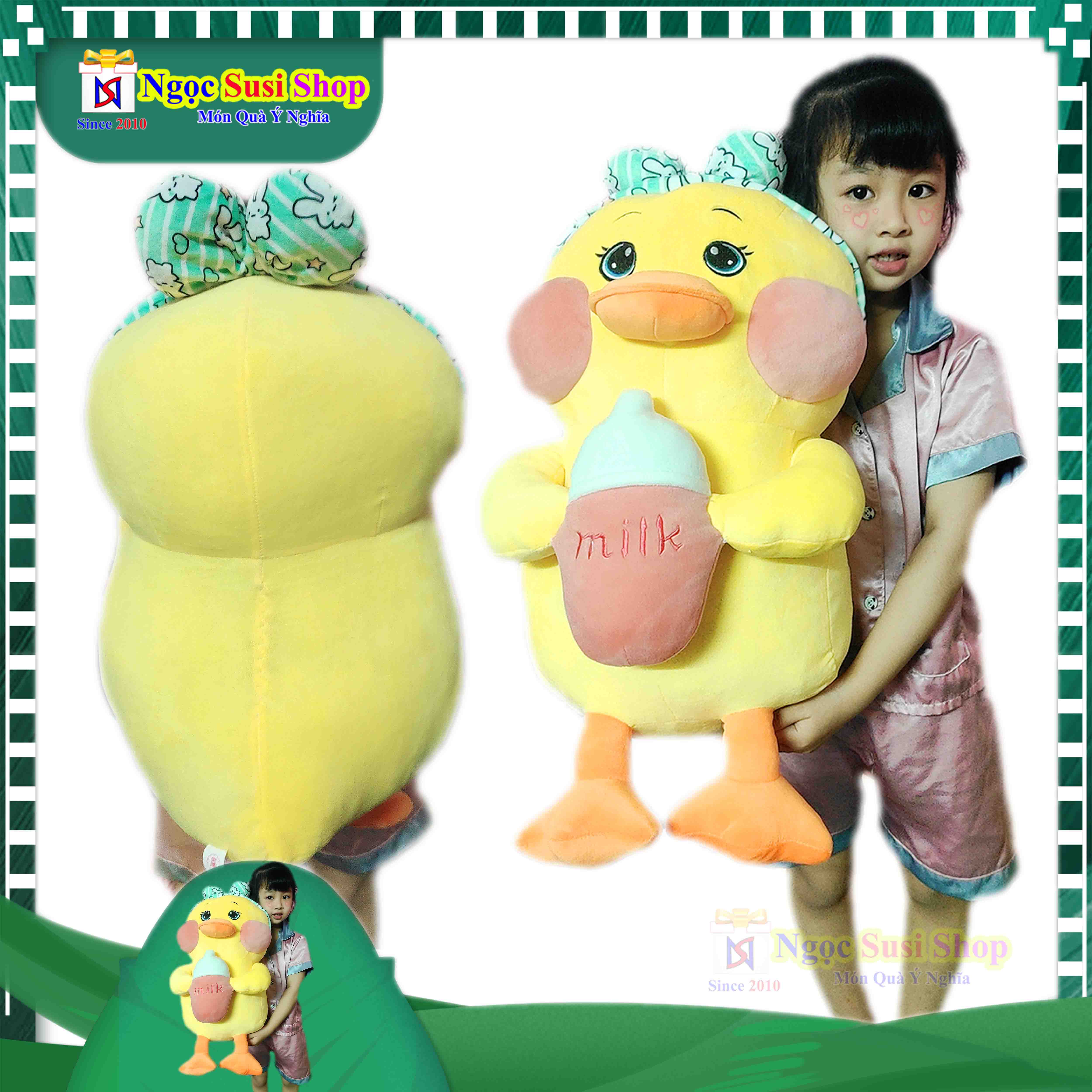 GẤU BÔNG VỊT ÔM BÌNH SỮA SIÊU DỄ THƯƠNG ÔM NGỦ