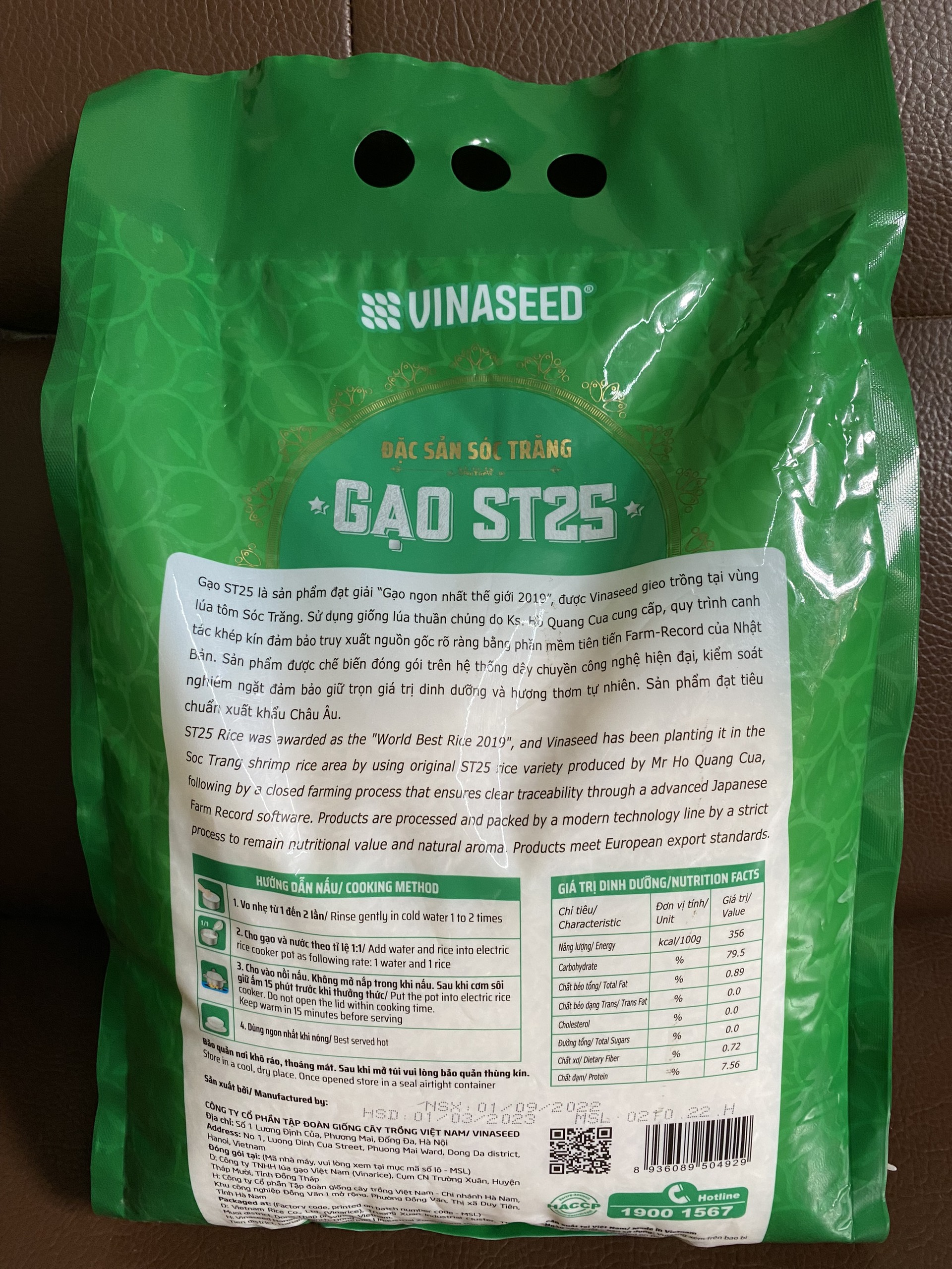 [Chính hãng] Gạo ST25 Vinaseed - Đậm đà, mềm cơm