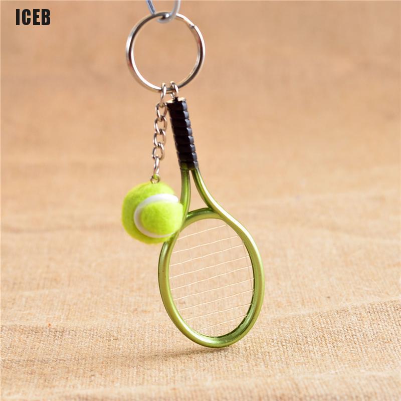 Móc Khóa Kim Loại Hình Vợt Tennis 3d Thời Trang
