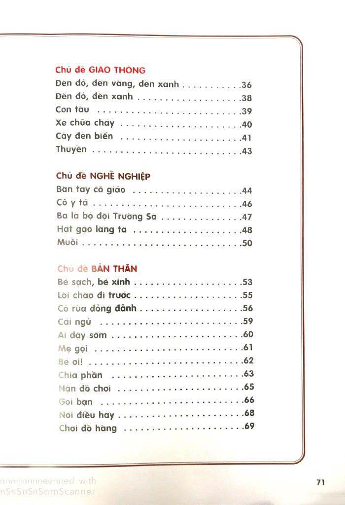 Sách Thơ Hay Cho Bé Mầm Non (Tập 1) (Tái Bản)
