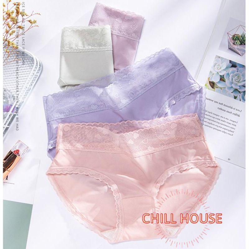 MỚI*Quần Lót SU LỤA Siêu MÁT Phối Ren dấu Đường May Quyến Rũ - CHILLHOUSE