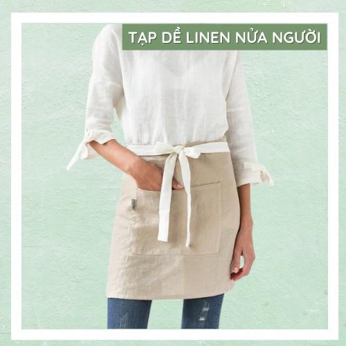 Tạp dề linen ngắn nửa người