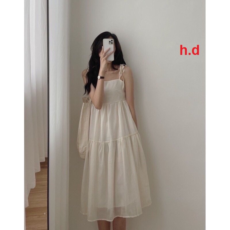 Váy babydoll 2 dây Ulzzang siêu xinh dáng tiểu thư