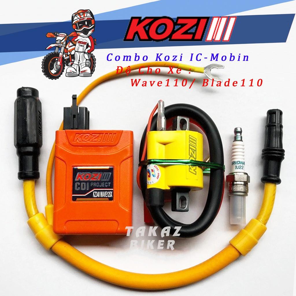 Combo Độ dàn lửa cho Wave 110, Blade 110 - KOZI Malaysia - IC - Mobin - Bugi - Tăng Áp ( thế qua SHARK )