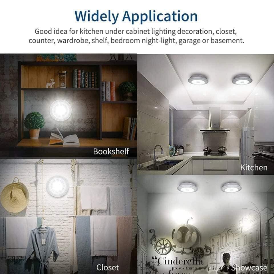SET 3 BÓNG ĐÈN DÁN TƯỜNG CÓ ĐIỀU KHIỂN TIỆN DỤNG