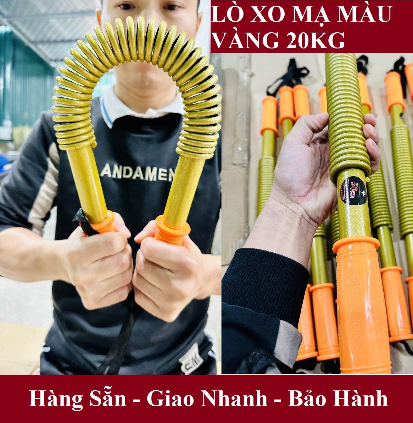 {20KG}Thanh Lo Xo tập cơ tay,cơ ngực chịu lực 20Kg , gậy lò xo đàn hồi tốt phù hợp tập luyện thể thao tại nhà