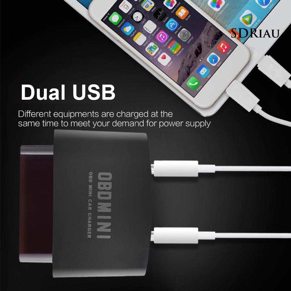 Tẩu Sạc Usb Mini Có Màn Hình Hiển Thị Điện Áp Trên Xe Hơi Qcd_Obd