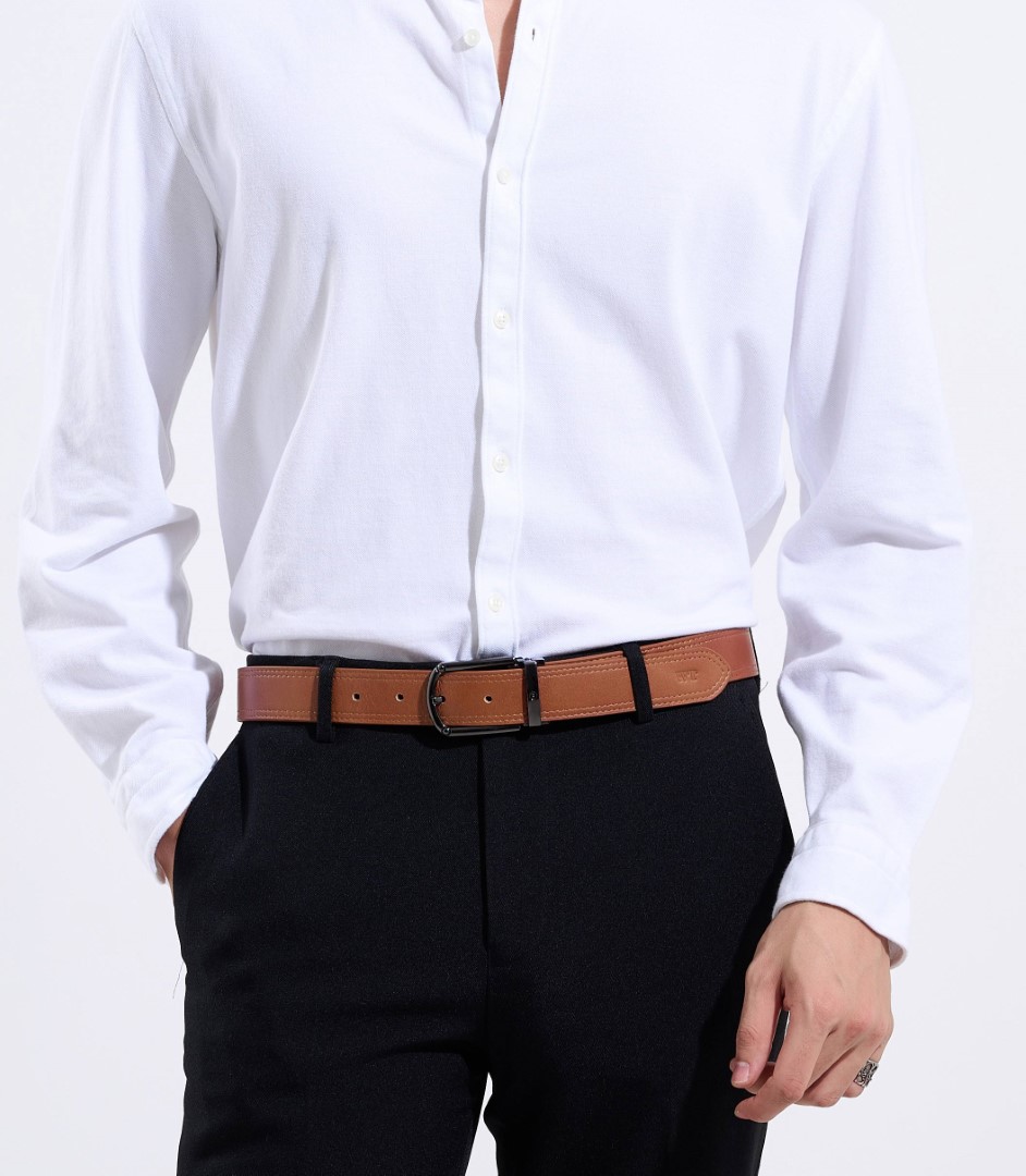Thắt Lưng Nam Da Bò Cao Cấp Màu Đen, Màu Nâu, Màu Ghi, Màu Nâu Đất, Màu Xanh Nước Biển WT Leather LEO
