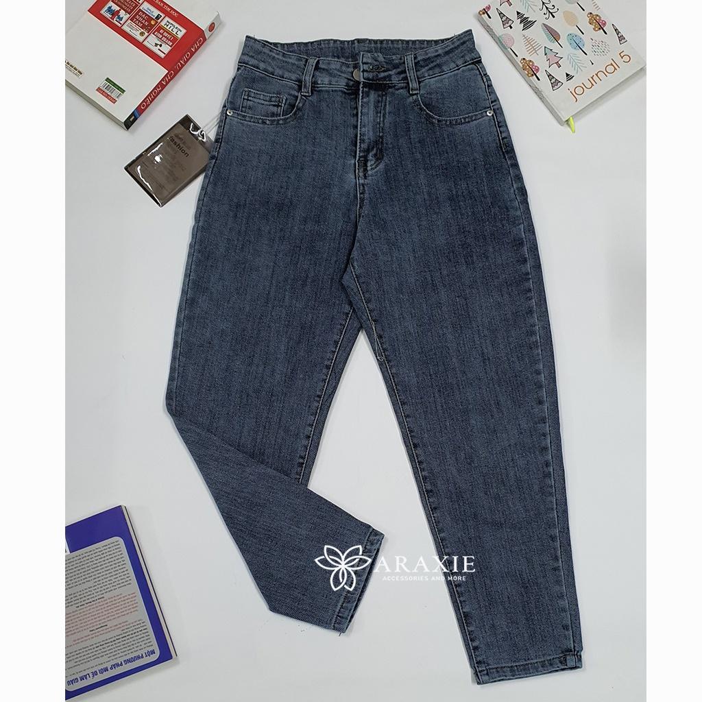 Quần jeans baggy nữ màu xanh nhạt co giãn 4 chiều JABG02