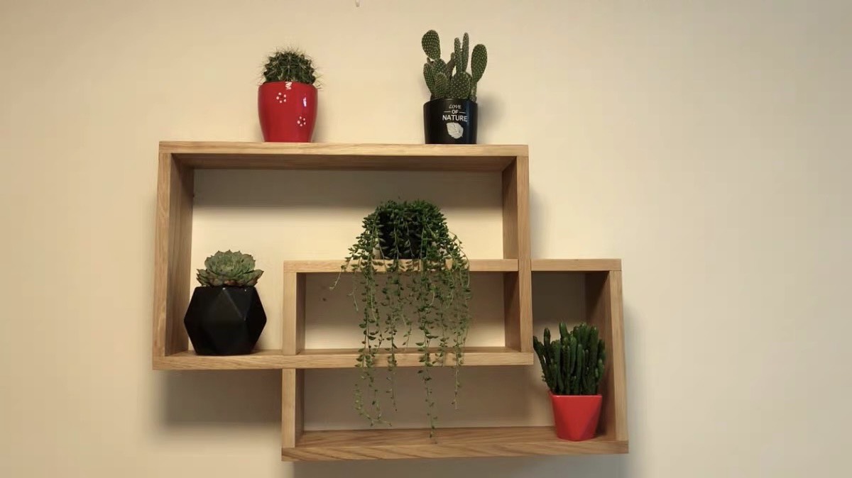 Kệ gỗ trang trí treo tường phong cách Bắc Âu tối giản hiện đại sang trọng gỗ MDF chống ẩm nhập khẩu cao cấp