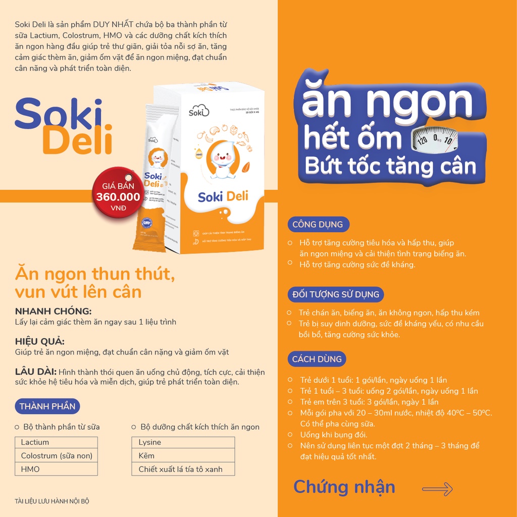 Bộ đôi ăn ngon và tăng đề kháng bứt tốc cho bé Soki Colostrum (2 hộp) + Soki Deli (2 hộp)