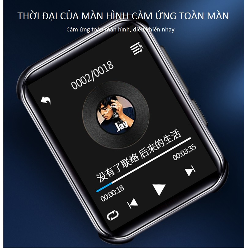 Máy Nghe Nhạc MP3 Bluetooth Ruizu M9 Bộ Nhớ Trong 16GB - Hàng Chính Hãng