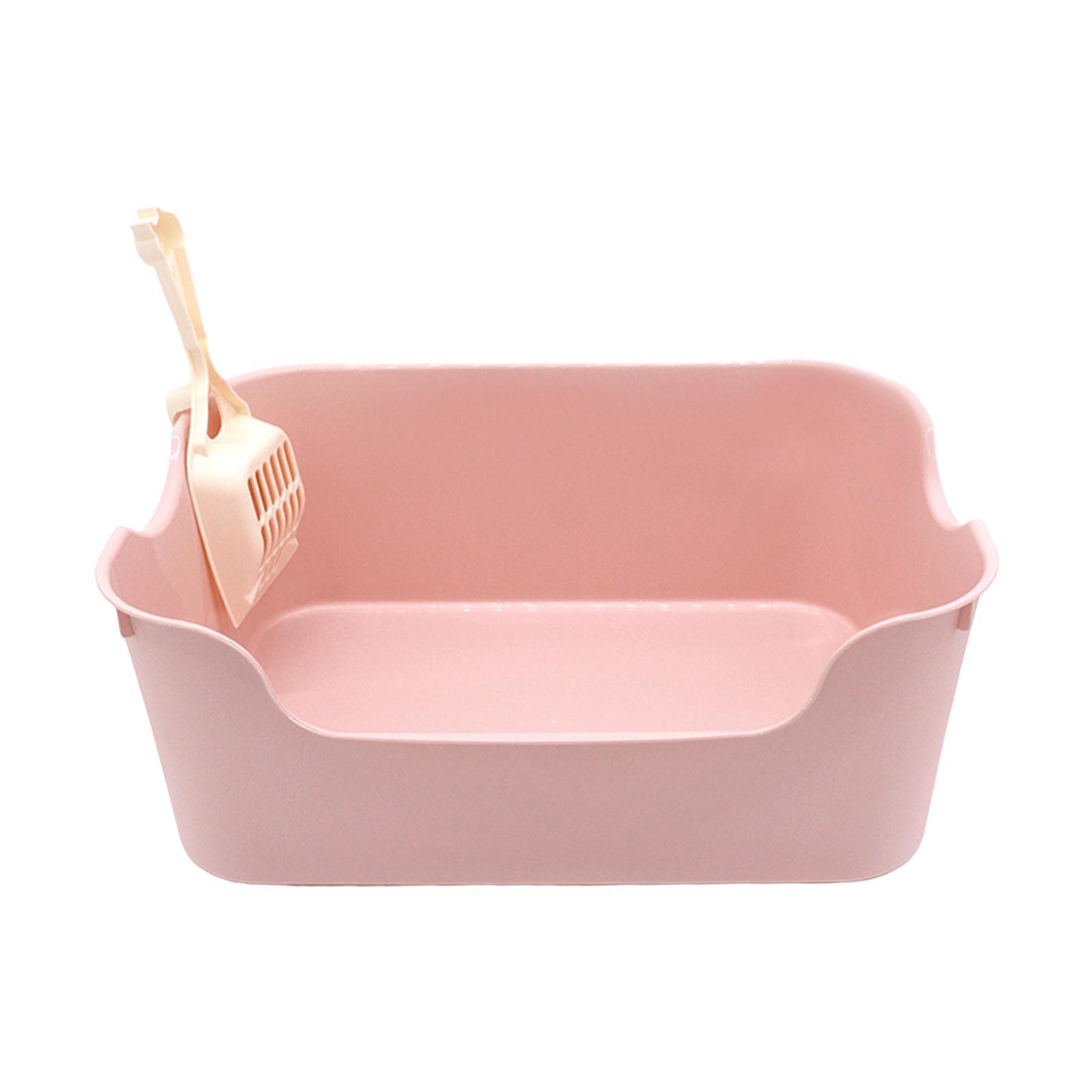 Cat Litter Box for Rabbit with Cat Litter Shovel Splashproof Pet Litter Tray
