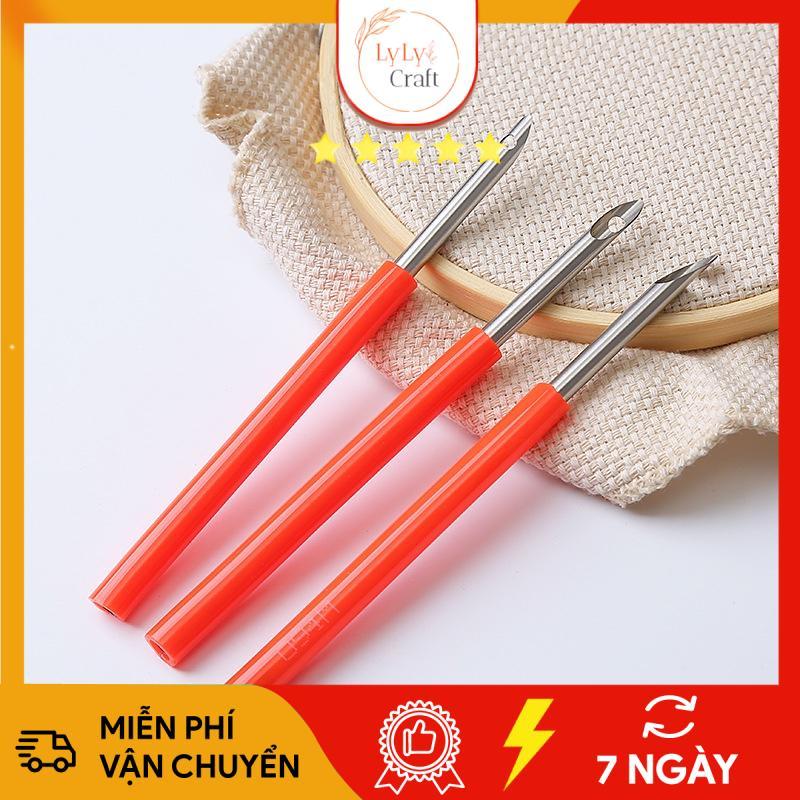 Kim Thêu Nổi Thêu Len Xù Punch Needle Tool, Bộ Thêu Len Xù Đơn Giản Dành Cho Người Mới Bắt Đầu