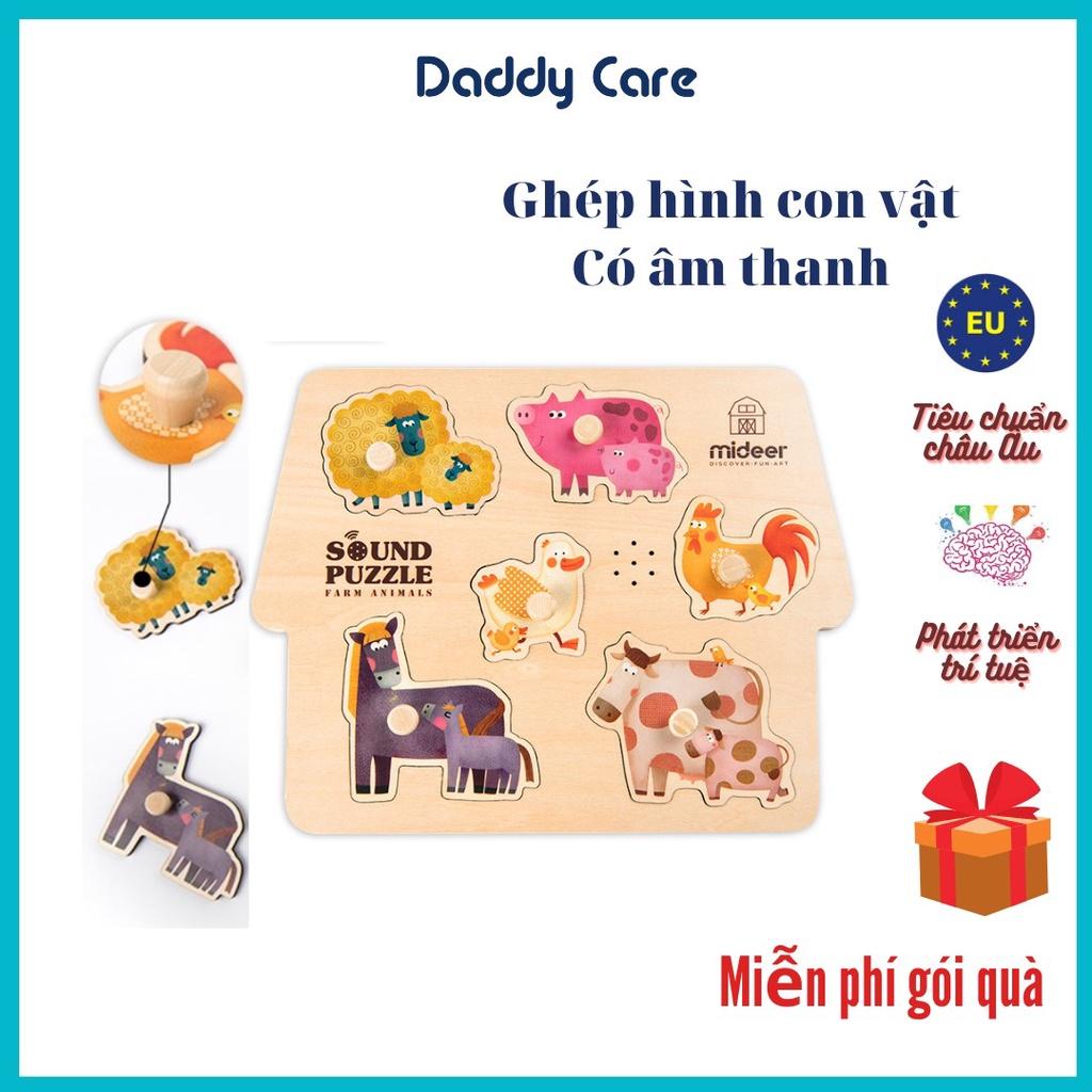 Đồ Chơi Gỗ Bảng Lắp Ghép Âm Thanh Con Vật Sound Puzzle Farm Animals, Đồ Chơi Giáo Dục Cho Bé