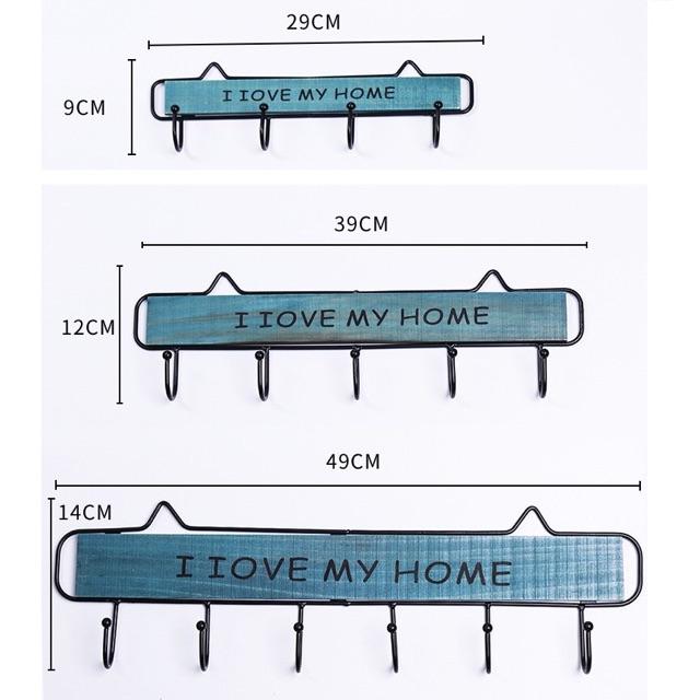 Móc treo đồ I love my home xinh xắn