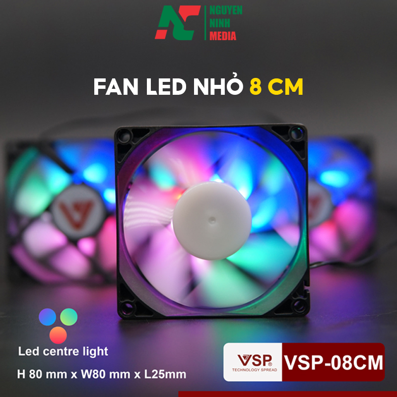 Fan LED Mini 8cm VSP-08CM - Hàng Chính Hãng