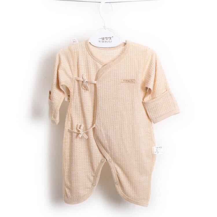 Body sơ sinh cột dây cotton tre + organic cotton