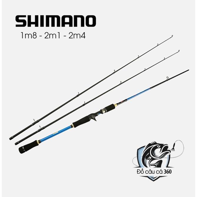 Cần Câu Máy SHIMANO 2 Khúc Cần Câu Lure Ngọn M-MH Cần Máy Đứng Và Máy Ngang