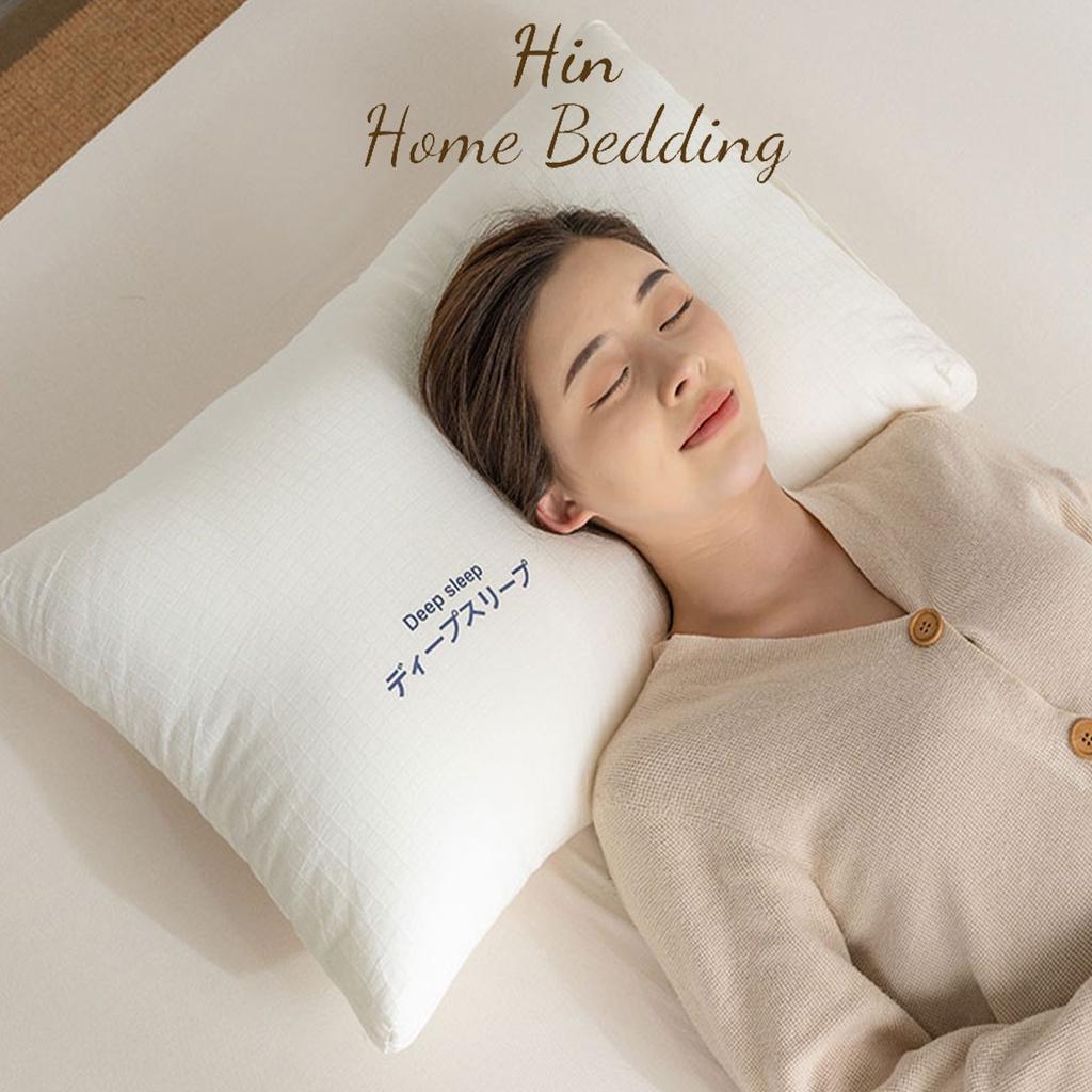 Gối Lông Vũ Nhân Tạo  Hin Home Bedding Cao Cấp Gối Nhật Bản Gối Khách Sạn 50x70cm