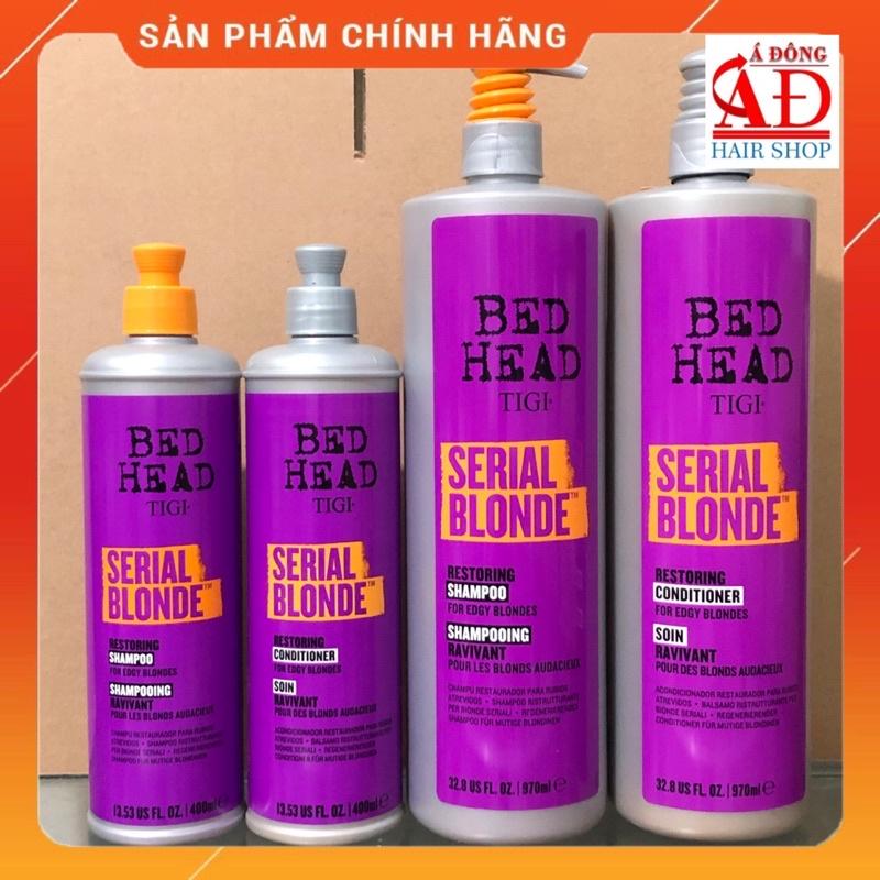 BỘ DẦU GỘI XẢ TIGI SERIAL BLOND CHO TÓC NHUỘM TẨY SÁNG USA [MÀU TÍM