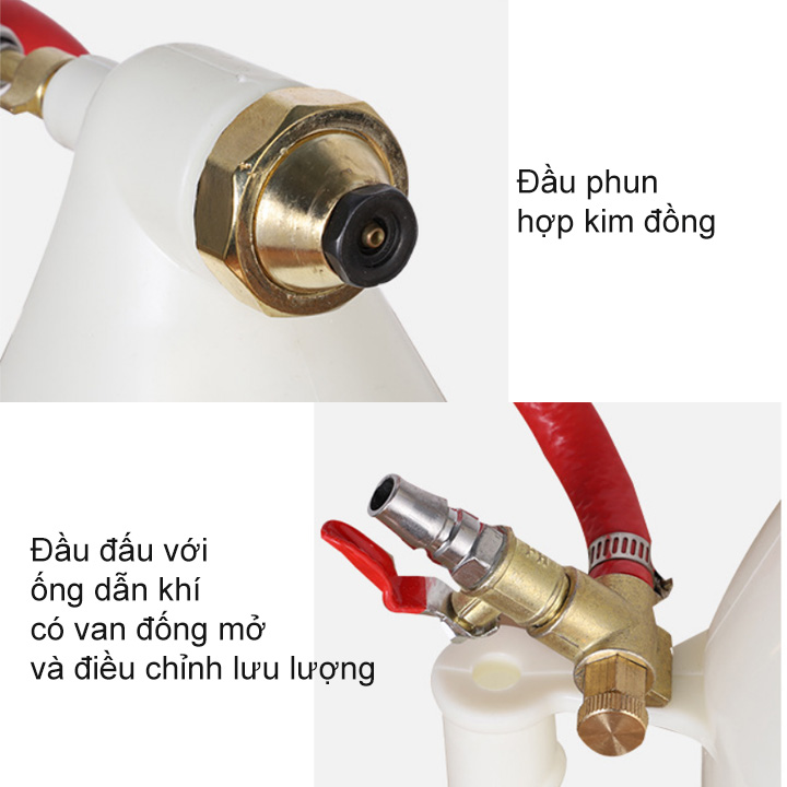 Phễu phun gai sần phun giả đá, sơn phủ tạo sần bằng nhựa ABS (SKL02)