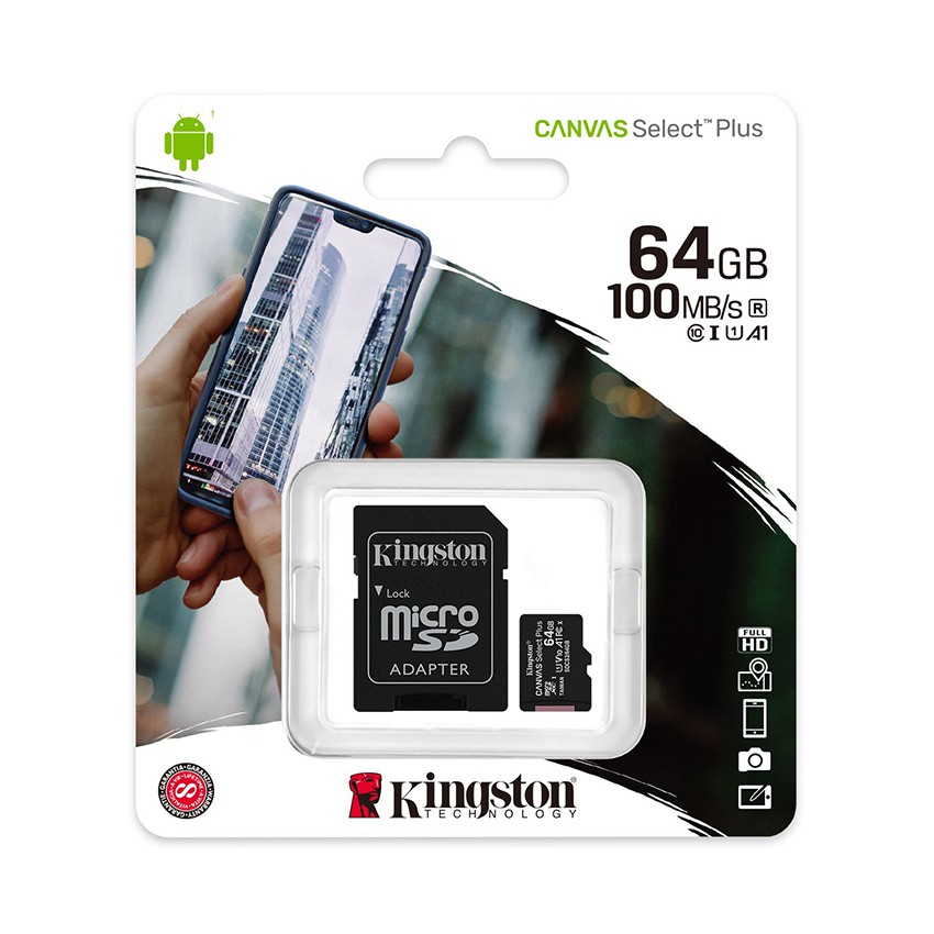 Thẻ nhớ UHS-I - SDC10G2/64GB Kingston 64GB Class 10 - Hàng Chính Hãng