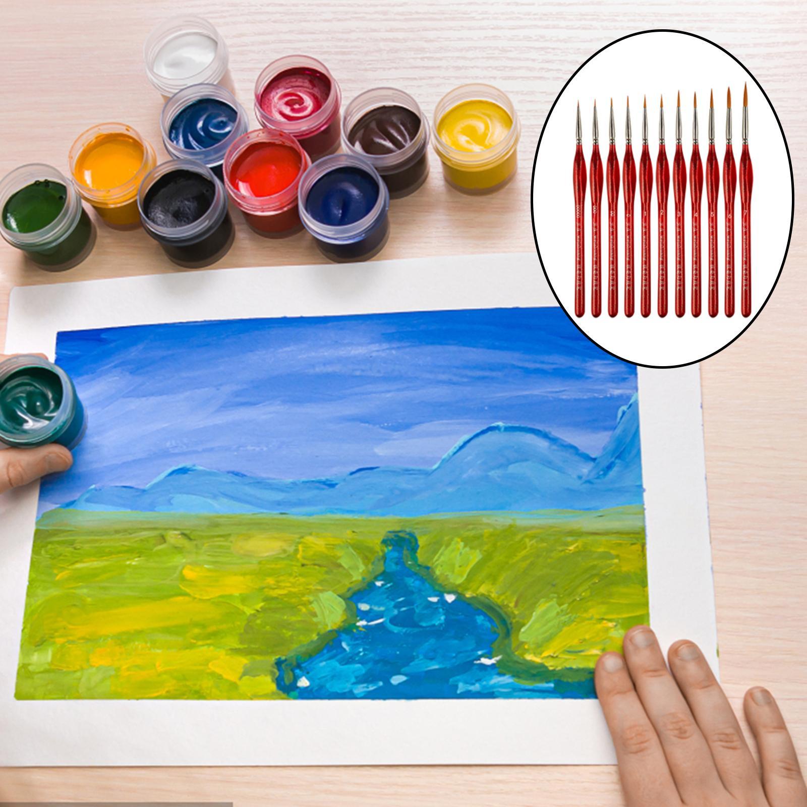 Micro Fine Detail Paint Brushes Set for Artist Acrylic Aquarelle 11 Brushes Set