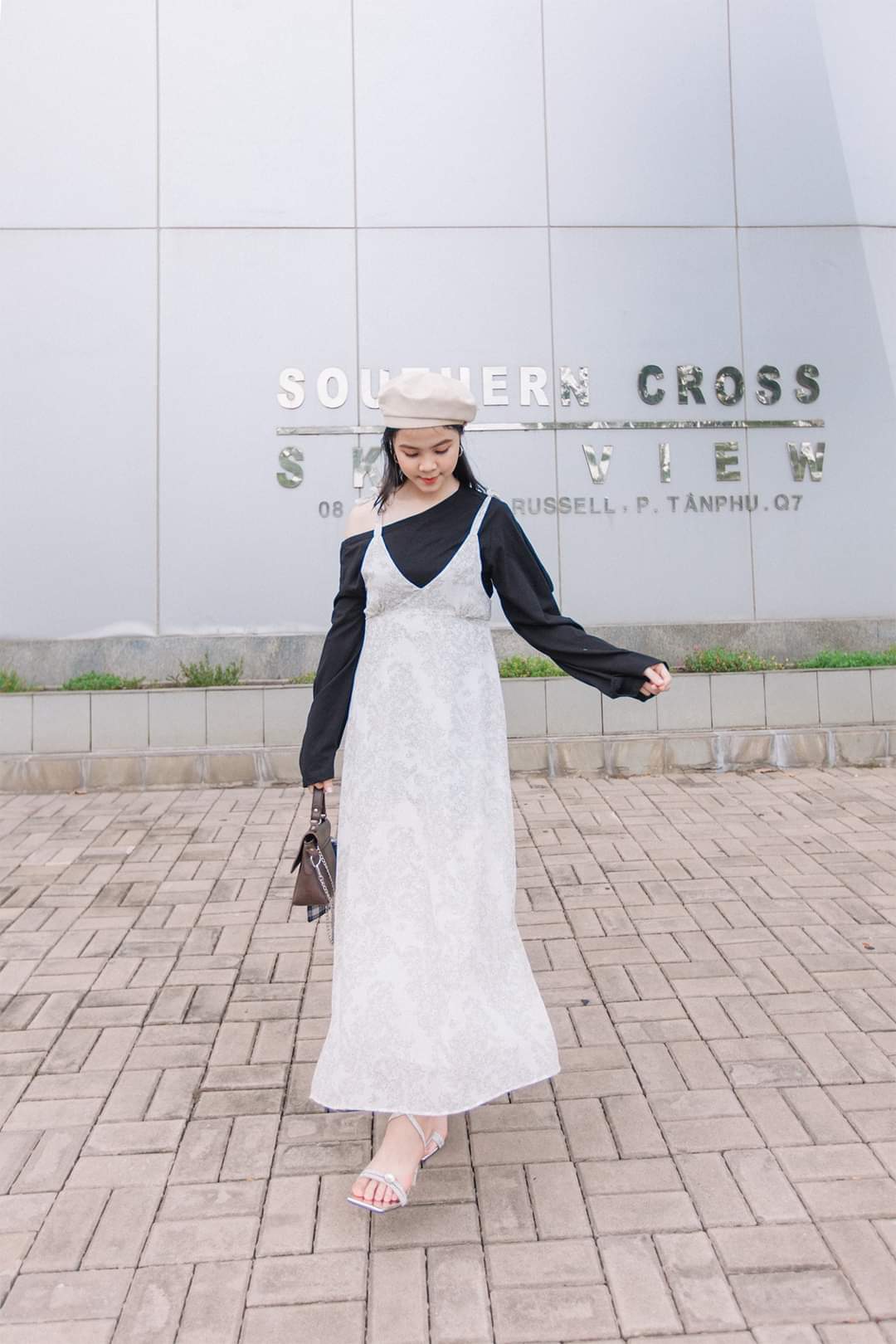 Heylala - Đầm dài voan hoa nhí xinh xắn Hàn Quốc