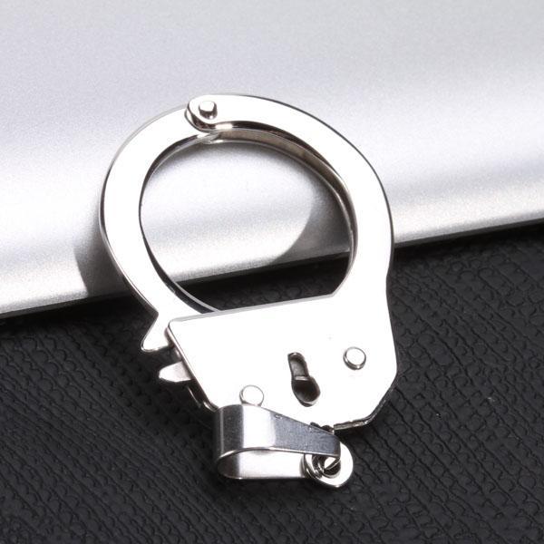 Punk Style Titanium Steel Handcuff Charm Pendant DIY Necklace Bag Love Couples
