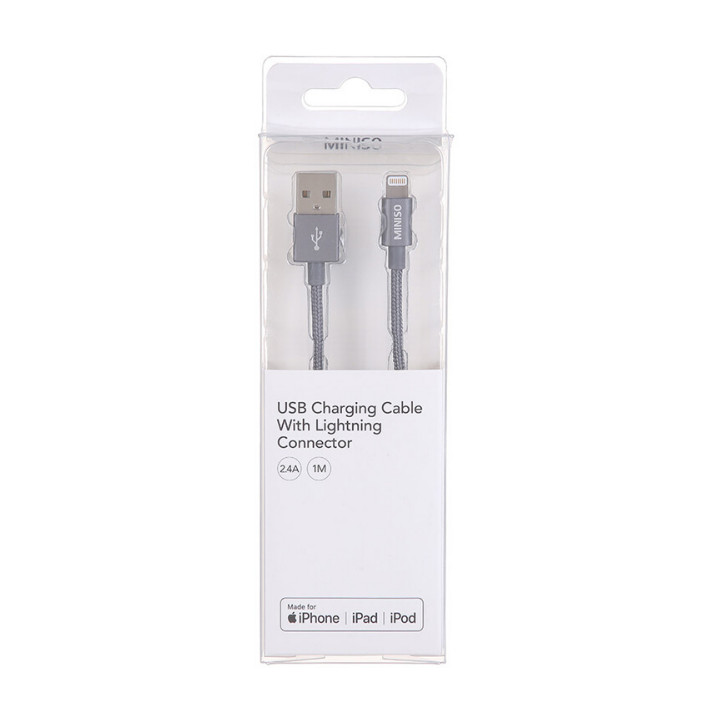 Cáp sạc USB với đầu nối Lightning Miniso 21g - Hàng chính hãng