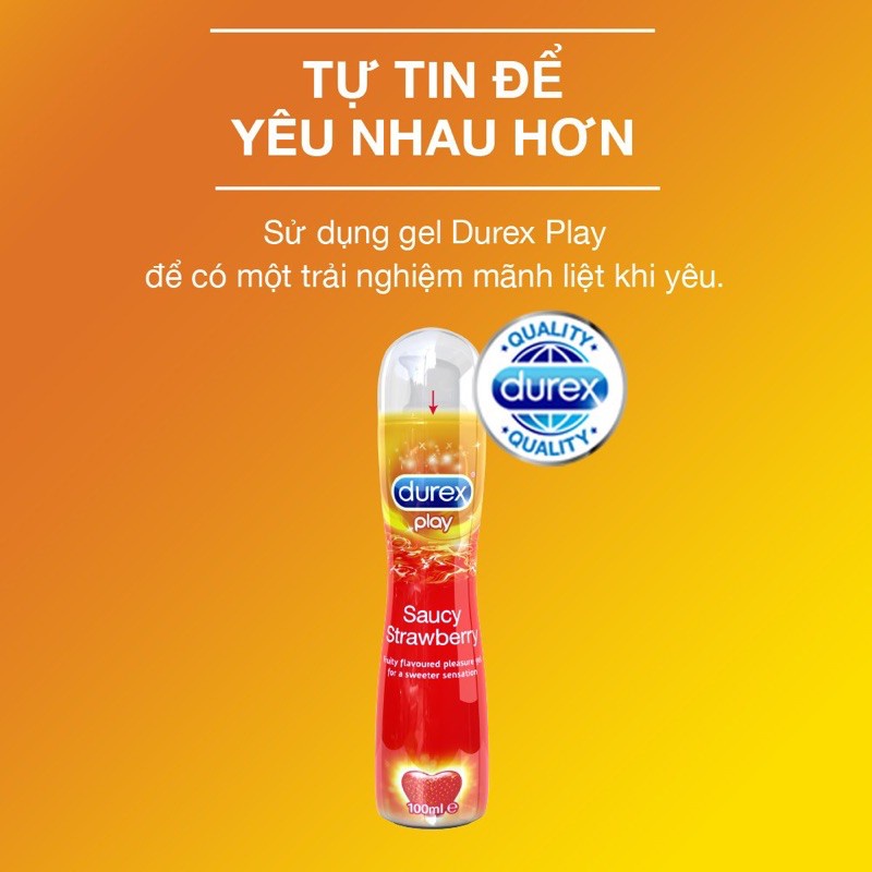 Gel bôi trơn Durex Gel Play Strawberry  - QuaTangMe Extaste