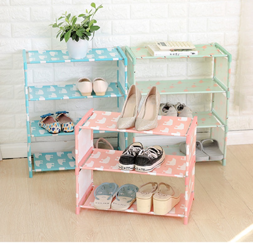 Kệ Giày Dép Lắp Ráp Hoa Văn 4 Tầng - PaKaSa