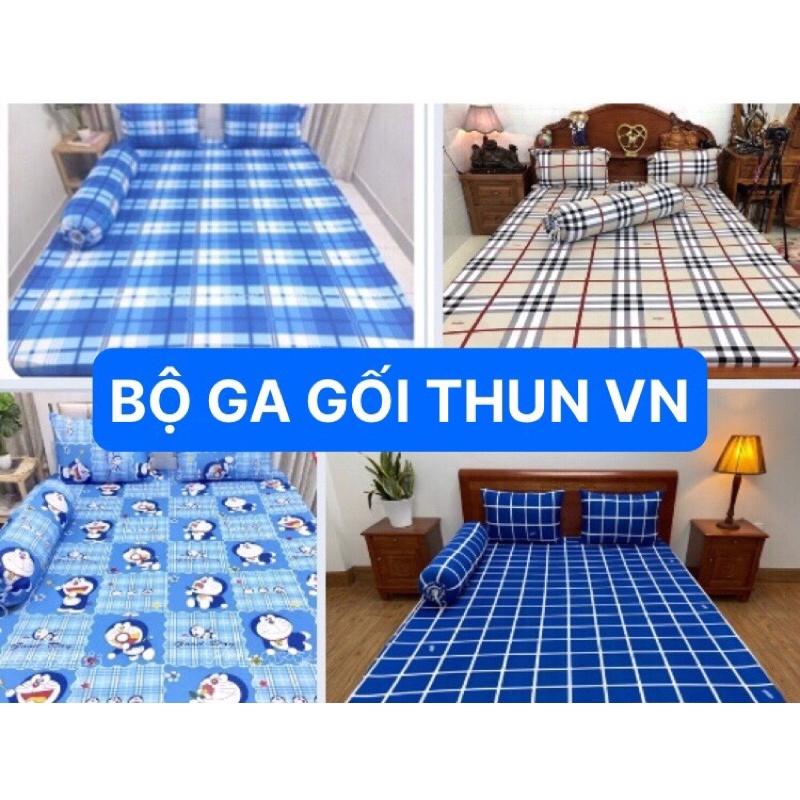 SALE Bộ Ga Gối Thun Lạnh Việt Nam Cao Cấp NỆM 3-25cm