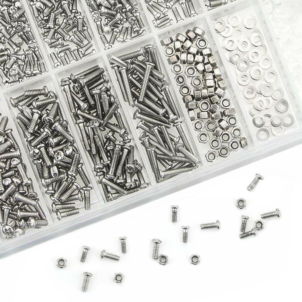 Glasses Repairing Screws Sunglasses Repairing Small Screws Kit Stainless Steel Tool Set About 1000PCS