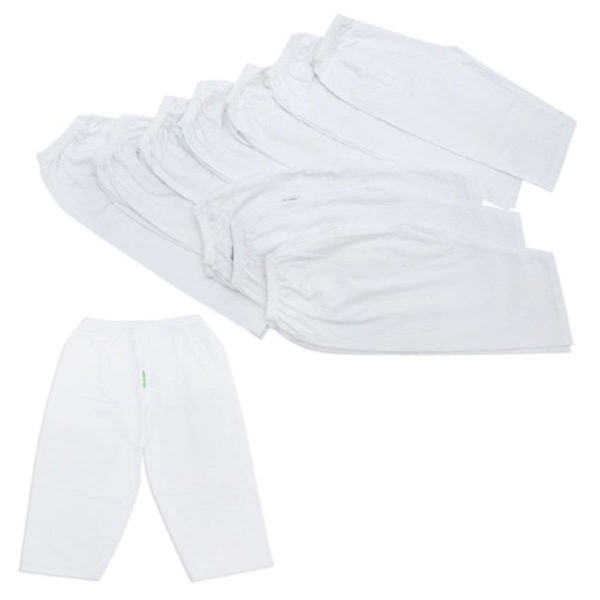 SET 5 QUẦN DÀI TRẮNG SƠ SINH 100% COTTON(2-12KG)