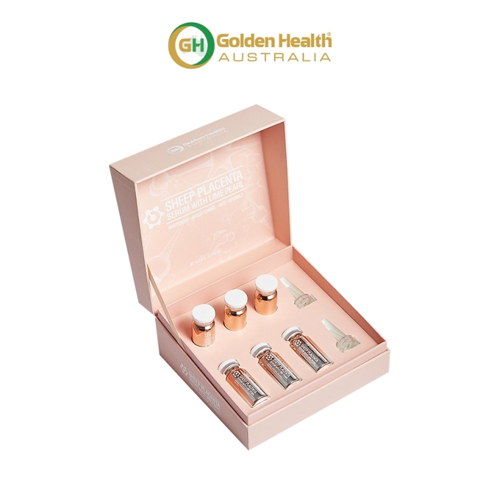 Tinh Chất Serum Nhau Thai Cừu Và Ngọc Trai Golden Health Hỗ Trợ Làm Giảm Nám, Tàn Nhang, Chống Lão Hoá Và Trắng Sáng Hồng Hào